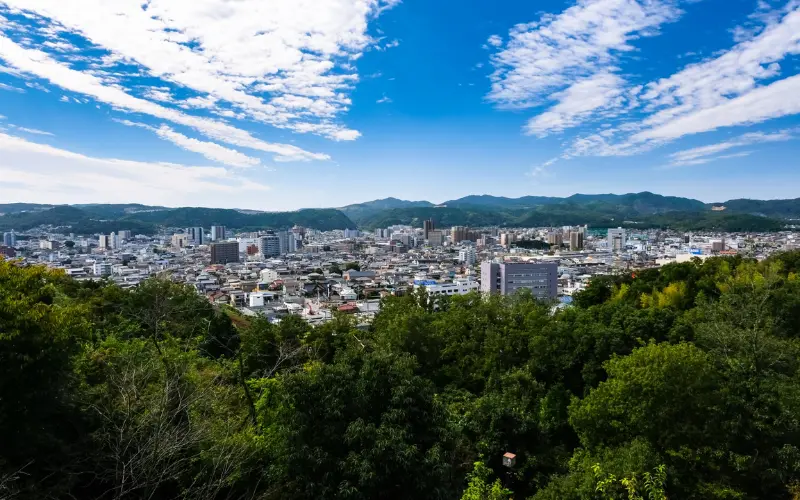 東農エリアの多治見の風景